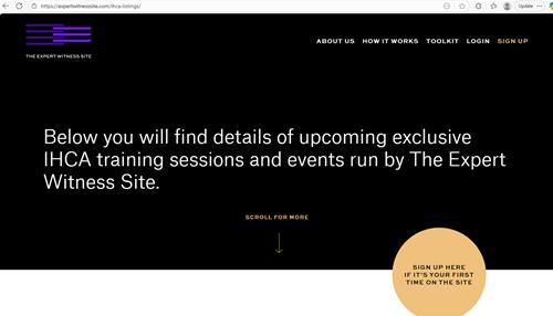 Expert Witness IHCA listsings page