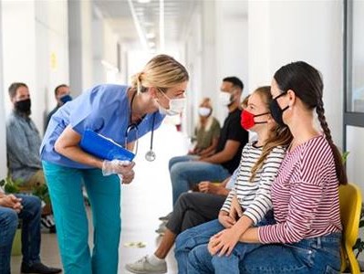 Waiting room with masks iStock 1278968571 web